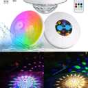 Floating Pool Lights,Pool Lights for Inground Pool,Diwali Festival Lights with Remote RGB Upper and Lower Color Changing 6 Dynamic Lighting Effects, Changing Multicolor, IP68 Waterproof(2 Pack)