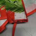 48 Inch Christmas Tree Skirt - Soft and Funny Farmhouse Christmas Tree Collar with Red & Green Trim Decor Xmas Holiday Decoration (Style A)