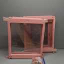 ClimbHope Clear Acrylic Dog Playpen Indoor Pet Pen, 24" H, Pink, 8 Panels