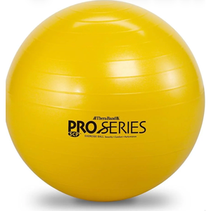 THERABAND Pro Series Exercise Ball, 22" Red Stability Ball for 5'1"–5'6" Users, Anti-Burst Yoga & Pilates Ball, Balance & Core Trainer, For Athletes Fitness at Gym & Home, Yellow