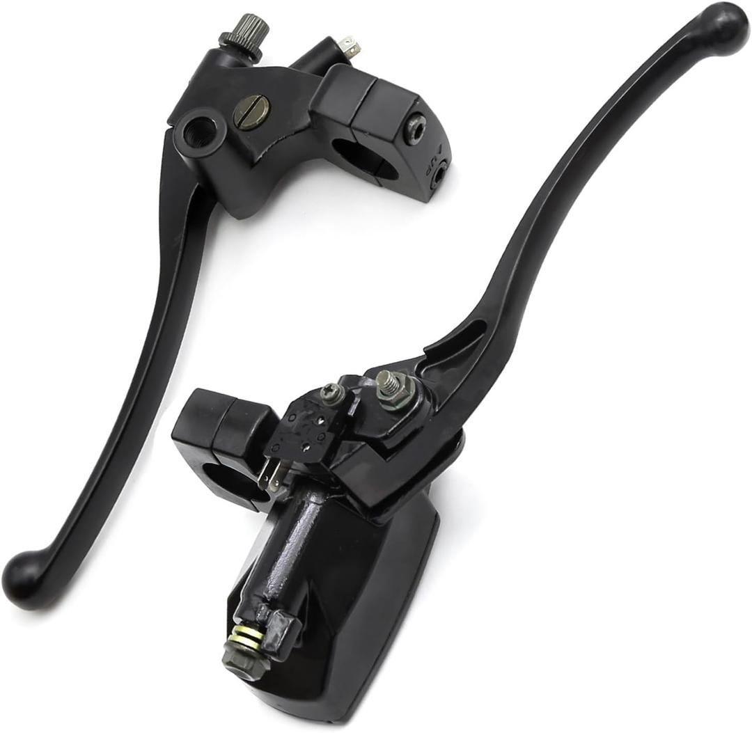 Hoypeyfiy Left & Right Brake Master Cylinder Clutch Lever 1'' 25mm Aluminum Replacement for Honda Magna Shadow Spirit Suzuki Intruder Yamaha Vstar Kawasaki Vulcan