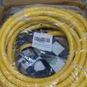 50 Feet 50 Amp RV/Generator Cord, UL Listed, 100% Copper Wire, NEMA 14-50P to SS2-50R Twist Lock, Newly Designed 90Grip Handle, 6/3+8/1 Gauge STW Wire