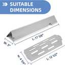 Stainless Steel Grill Grates with 66032 Flavorizer Bars for Weber Genesis II Grill Parts GS4,66095 Cooking Grates 66795 Heat Deflector Replacement Parts for Weber Genesis ii E-310 E-315 S-335