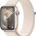 Apple Watch Series 9 [GPS 41mm] Smartwatch with Starlight Aluminum Case with Starlight Sport Loop One Size. Fitness Tracker, ECG Apps, Always-On Retina Display, Carbon Neutral