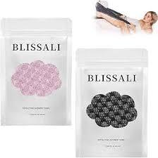 2Pcs Blissal Exfoliating Shower Towel, 47InchLong DualSided Exfoliating Towel, Deep Cleansing & Gentle Exfoliations for Smooth Skin, Gentle for Sensitive Skin (Black+Pink)