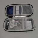 Insulin Cooler Travel Case, Portable Temperature Display Medicine Travel Cooler, Diabetes Case with 2 Reusable Ice Packs TSA Approved for Diabetic Supplies Patent Pending(Seafoam)