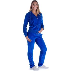 Yasumond Velour Tracksuit Womens 2 Pieces Joggers Outfits Jogging Sweatsuits Set Soft Sports Sweat Suits Pants (XX-Large, Royal)