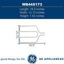 GE Appliances WB44X173 Genuine OEM Broil Element for Ranges