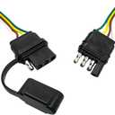 4 Wire Flat Extension 60" 4-Pin Trailer Wiring Harness Male & Female Connector (Standard 60-Inch)