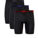 Hanes Men's Moves Performance Boxer Brief, Total Support Pouch, Regular/Trunk/Long Leg, 3-Pack, Size Small
