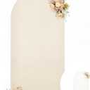 6FT Arch Backdrop Cover for Wedding, White Beige Stretchy Spandex Fitted Arch Stand Cover for Wedding Ceremony, Baby Shower, Birthday Party Decoration
