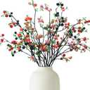 CHIAVE Artificial Plants Simulation Flowers Faux Berries Lifelike Berries for vases- 8 pcs -Multiple Colors
