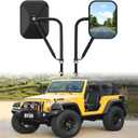 Door Off Mirror Compatible with Jeep Wrangler JK JL & Unlimited, Wider View Easy-Install Door Hinge Side Mirrors for Wrangler JK JL Unlimited