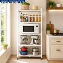 5 Tier Foldable Storage Shelf with Wheels, Heavy-Duty Metal Shelving Unit, No Assembly Book Shelf Rolling Storage Rack for Garage, Kitchen, Pantry, Closet, Exhibition, Office Decor, White