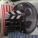4ft Movie Night Party Decorations Cardboard Cutout Stand Large Film Reel Photo Props for Movie Theme Decorations Night Birthday Party Supplies