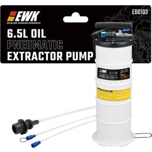 EWK 6.5L Pneumatic/Manual Oil Extractor, Oil Change Pump for Automotive Fluids Vacuum Evacuation, Fluid Extractor Pump Tool for DIY Mechanics