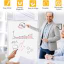 H-Qprobd 24"x36" Dry Erase Board with Stand - Adjustable Height Double Side Mobile Magnetic Rolling Whiteboard on Wheels for Home, Office & School