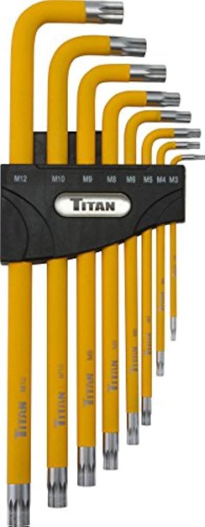 Titan 12733 Extra-Long Arm Triple Square Key Set - 8 Piece