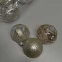 30pcs Christmas Ball Hanging Ornaments Plastic Glitter Xmas Tree Decorations for Holiday Party Wedding Home Festive Decor Gold