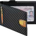 Leather Wallet for Men and Women with Pop-Up Card Case - RFID Blocking Bifold Design with ID Window & Cash Pocket - Birthday Gift for Him, Her