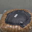 Bedsure Cat beds for Indoor Cats - Donut Dog Beds for Small Dogs with Corduroy Fleece & Anti Slip Bottom, Faux Fur Pet Beds with Washable Removable Cover, Copper Brown, 20x20x6 inches