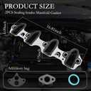 2PCS Intake Manifold Gasket Replacement OEM#MS98016T,Car Manifold Gasket for Sealing Cooling Lanes,Durable Intake Gaskets Set Compatible with Silverado, Cadillac, Escalade