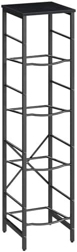 HOOBRO Water Jug Rack, Water Bottle Holder, 5 Gallon Water Jug Rack, 4-Tier Water Cooler Storage Rack, Water Dispenser Stand, for Kitchen, Living Room, Office, Black BB02ST01