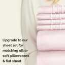 Extra Deep Full Fitted Sheet - Hotel Luxury Single Fitted Sheet Only - Easily Fits 18 inch to 24 inch Mattress - Ultra Soft, Wrinkle Free with Extra Deep Pockets - Breathable & Comfy - Lavender Pink