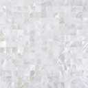 Peel and Stick Tile Backsplash 6PCS Mother of Pearl Shell Mosaic Stick on Decor for Kitchen Living Room Bathroom (Ivory White)