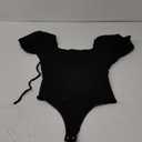 Women's Sexy Backless Bodysuit Leotard Cap Sleeve Boat Neck Body Suits Tops, Size L