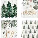 Artoid Mode Green Xmas Tree Ornament Christmas Kitchen Towels Dish Towels, 18x26 Inch Farmhouse Holiday Snowflake Winter Decoration Cleaning Set of 4