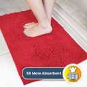 Muddy Mat | Super Absorbent Door Mat Indoor, Microfiber Quick Dry Chenille Entryway Rug, Non-Slip Front Door Mat, Indoor Mats for Entryway, Machine Washable Pet Rug, Red 48"x72"