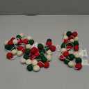 BIRDROCK HOME 3-Pack Felt Garland | 6.5ft or 78in Long Christmas Decoration with 24 Pom Pom Balls in Red, White & Green. Ideal for Trees, Fireplace Mantels, Stairs, Walls & Festive Holiday Decor Ideas