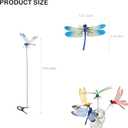 2 x 8PCs Fake Dragonfly Clips Outdoor Simulation Dragonfly Clip Natural Organic Concept Insert Pole Clip Gardening Decoration Insert Plaque Patio Garden Decoration
