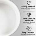 Ceramic Dog Bowls Replacement Set of 2, Compatible with Medium Elevated Stand, 60 oz Heavyweight Food-Grade Feeding Bowls for Small & Medium Dogs, Microwave & Dishwasher Safe (White, 7.6 Cups)