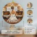 2 x Piano Ornament 2025 - Piano Ornaments for Christmas Tree, Music Gifts for Girls, Women, Friends, Teacher - Ceramic Ornament for Christmas Tree Decorations