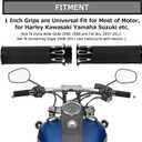 1" inch Handlebar Grips CNC Throttle Grip 25mm Universal Hand Grip for Sportster Fatboy Dyna Softail VRod Cafer Chopper Bobber Custom Touring Road King Electra Glide Street Bob Night Train XL XR