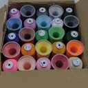New brothreads - 25 Basic Colors of Huge Spool 5000M Polyester Embroidery Machine Thread for Commercial and Domestic Embroidery Machines