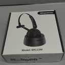 Bluetooth Headset, Wireless Headphone with AI Noise-Canceling Microphone On Ear Wireless Headset with USB Dongle for Computer Office (Black)