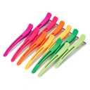 12PCS Hair Clips for Styling - No Crease Hair Clips for Women - Non Slip Duck Billed Hair Roller Clips with Silicone Band - Salon Hair Sectioning Clips (Color3)