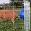 RXWJZP Farm Fence, 5ft X 164ft Wire Fence, Goat Cattle Deer Livestock Fence, Galvanized Woven Hog Wire Fencing,Fencing for Yard and Animals Protection