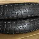 4.80/4.00-8 Flat Free Tire and Wheel, 14.5" Solid Wheelbarrow Tire with 3"-7" Adjustable Centered Hub, 5/8" & 3/4" Bearings, Universal Replacement for Garden Cart, Hand Truck, Dolly (2 Pack)