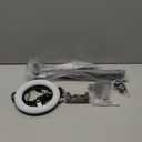 Overhead Camera Mount with Ring Light, Flexible Articulating Phone Arm Stand Compatible with iPhone, Logitech Webcam, Desk Tripod for YouTube Live Stream Cooking Nail Video Recording (Black)