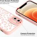 ZIYE for iPhone 12 Case Pink Leopard Pattern Phone Case with Camera Protection,TPU Silicone Rubber Protective Cover Cheetah Design Cases Compatible with iPhone 12 6.1 Inch