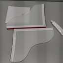 Shower Splash Guard Kit, Large Splash Guards for Bathtub Waterproof Self-Adhesive Shower Corner Guards to Keep Water in Shower or Bath, Pack of 2 (9.1 x 7.1 inches) (White)