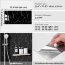 WADILE 23.6"x11.8" Waterproof Marble Peel and Stick Wall Panels Marble Tile PVC Backsplash Tiles for Kitchen, Bathroom, Living Room, Bedroom 20 Pack Black