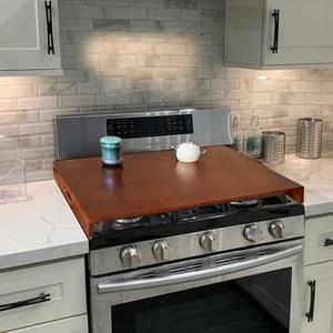 Amazon.com: SDATEKIT Rubberwood Multi-Use Anti-Warp Stove Cover & Countertop Protector with Handles, Splinter-Free Heat-Resistant Surface for Meal Prep & Decor, Walnut (Fits Electric/Gas Stoves, 29.92 x 21.65) : Appliances