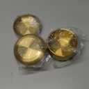 Aynaxcol Stainless Steel Rice Bowl with Lid, Set of 2, for Korean Kitchen Restaurant, Double-walled Metal Bowls, Multi-Purpose Insulated Soup Bowls Snacks Bowls (10.5cm Gold)