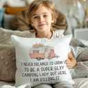 Camper Gifts Pillow Covers 18x18 Inches, Funny Sarcastic Decorative Pillowcase Cases, Camping Gifts for Women Throw Pillow Covers for Couch Sofa Bed Home Room Decor