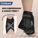 Comfpack Ankle Ice Pack Wrap for Swelling, FSA Eligible, Heel Ice Pack for Pain Relief, Hot Cold Therapy Cold Pack for Plantar Fasciitis, Achilles Tendonitis, Ankle Sprain, Foot Pain, Black
